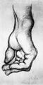 Egger-Lienz, Albin: Die Alten, Studie zur herabh�ngenden Hand der vorderen Mittelfigur
