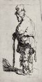 Rembrandt Harmensz. van Rijn: Stehender Bettler mit M�tze und Ohrklappen