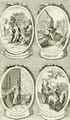 Hogarth, William: Illustration zu Dr. William Kings »Pantheon«, Venus und ihre Gefolge, Merkur, Minerva, Mars und sein Gefolge