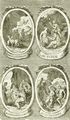Hogarth, William: Illustration zu Dr. William Kings »Pantheon«, Charon und Cerberus, Die Parzen, Minos, Rhadamanthys und Aiakos, Die Eumeniden