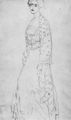 Klimt, Gustav: Stehende Dame im Dreiviertelprofil
