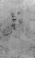 Raffael: Marienkr�nung, Studie, Aufw�rts blickender Kopf (Apostel Thomas)