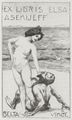 Klinger, Max: Exlibris Elsa Asenijeff