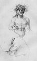 D�rer, Albrecht: Studienblatt mit Christus als Schmerzensmann und einer Gewandstudie