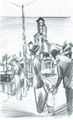 Macke, August: Stra�e in Freiburg mit Frau