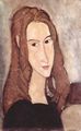 Modigliani, Amedeo: Portr�t der Jeanne H�buterne, Kopf im Profil