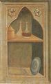 Gaddi, Taddeo: Nische mit Patene, Pyxis und Ampullen
