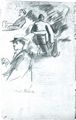 Macke, August: Bildnis mit Alfred Sch�tte, G�ste im Caf�