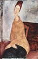 Modigliani, Amedeo: Portr�t der Jeanne H�buterne im gelben Pullover