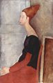 Modigliani, Amedeo: Portr�t der Jeanne H�buterne in dunkler Kleidung