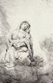 Rembrandt Harmensz. van Rijn: Madonna in den Wolken