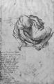 Raffael: Disputa, Studie, �ber Balustrade gebeugter J�ngling
