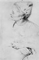 Watteau, Antoine: B�ste einer Frau und Studie ihrer H�nde