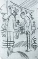 Macke, August: Zahlender Mann im Caf�