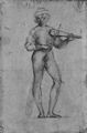 Raffael: Marienkr�nung, Studie, Knabe mit Armgeige