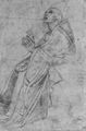 Raffael: Disputa, Studie, Hl. Ambrosius (Gewandstudie)
