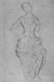 Klimt, Gustav: Tr�umendes M�dchen in gebauschtem Kleid