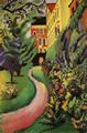 Macke, August: Unser Garten mit bl�henden Rabatten