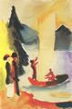 Macke, August: Gelbes Segel
