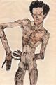 Schiele, Egon: M�nnlicher Akt, Selbstportr�t