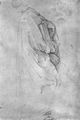 Raffael: Parna�, Draperiestudie zur Dantefigur
