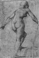 Raffael: Psyche-Loggia, Studie, Stehender weiblicher Akt