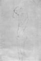 Klimt, Gustav: Nach links stehender m�nnlicher Akt mit Last im Nacken