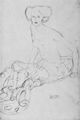 Klimt, Gustav: Sitzender Halbakt