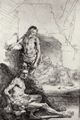 Rembrandt Harmensz. van Rijn: Zwei m�nnliche Aktmodelle