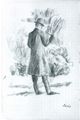 Macke, August: Lesender Mann in der Anlage