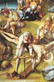 D�rer, Albrecht: Die sieben Schmerzen Mari�, Mitteltafel, Szene: die Kreuzannagelung