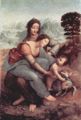 Leonardo da Vinci: Hl. Anna selbdritt, Szene: Hl. Anna, Maria, Christuskind mit Lamm