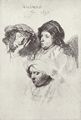 Rembrandt Harmensz. van Rijn: Studienblatt mit drei Frauenk�pfen