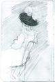 Macke, August: Sitzende Frau mit Federhut
