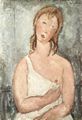 Modigliani, Amedeo: M�dchen (Giovana Rossa ) im Hemd