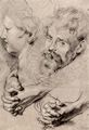 Rubens, Peter Paul: Studienblatt mit gefalteten H�nden, einem Frauen- und einem M�nnerkopf