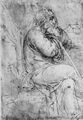 Leonardo da Vinci: Alter Mann, sitzend, im Profil