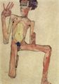 Schiele, Egon: Kniender Akt, Selbstportr�t