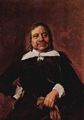 Hals, Frans: Portr�t eines Mannes mit Spitzkragen, in der H�fte aufgest�tzter rechter Hand und Handschuhen in der linken Hand