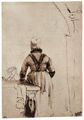 Rembrandt Harmensz. van Rijn: Frau in nordholl�ndischer Tracht, R�ckenfigur