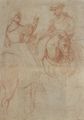 Raffael: Kreuztragung Christi, Reiterstudie