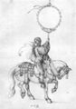 D�rer, Albrecht: Der gro�e Triumphwagen, Detail: Junger Reiter als Kranztr�ger