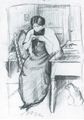 Macke, August: Elisabeth mit Katze