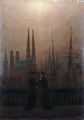 Friedrich, Caspar David: Die Schwestern auf dem S�ller am Hafen (N�chtlicher Hafen)