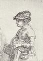 Rembrandt Harmensz. van Rijn: Junges M�dchen mit Handkorb
