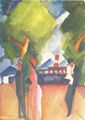 Macke, August: An der Landungsbr�cke in Thun