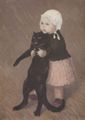 Steinlen, Theophile Alexandre: Kleines M�dchen mit Katze