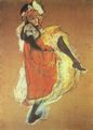 Toulouse-Lautrec, Henri de: Jane Avril tanzend, Studie f�r das Plakat »Jardin de Paris«