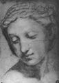 Raffael: Sala di Constantino, Studie f�r die »Konstantinschlacht«, Weiblicher Kopf (Caritas)