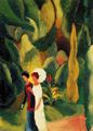 Macke, August: Frauen im Park (mit wei�em Schrim)